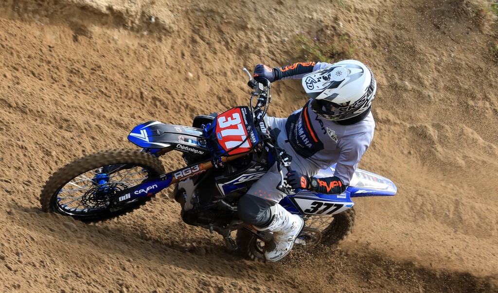 Nichlas Bjerregaard fører fortsat MX1-klassen
(Foto: Klaus Rasmussen)